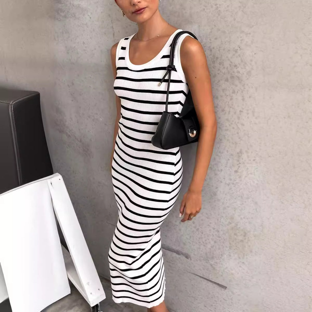 Damen Maxikleid im modernen Streifenlook Drune
