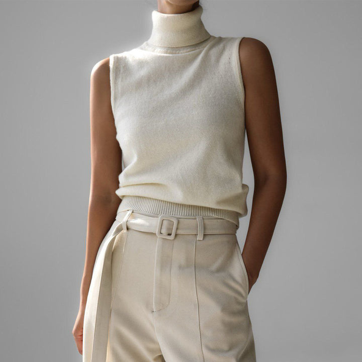 Damen Legerer Rollkragenpullover aus feiner Wolle Drune