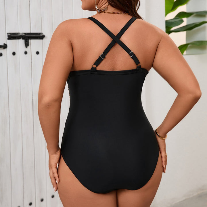 Damen Eleganter Badeanzug mit verziertem Bund Drune