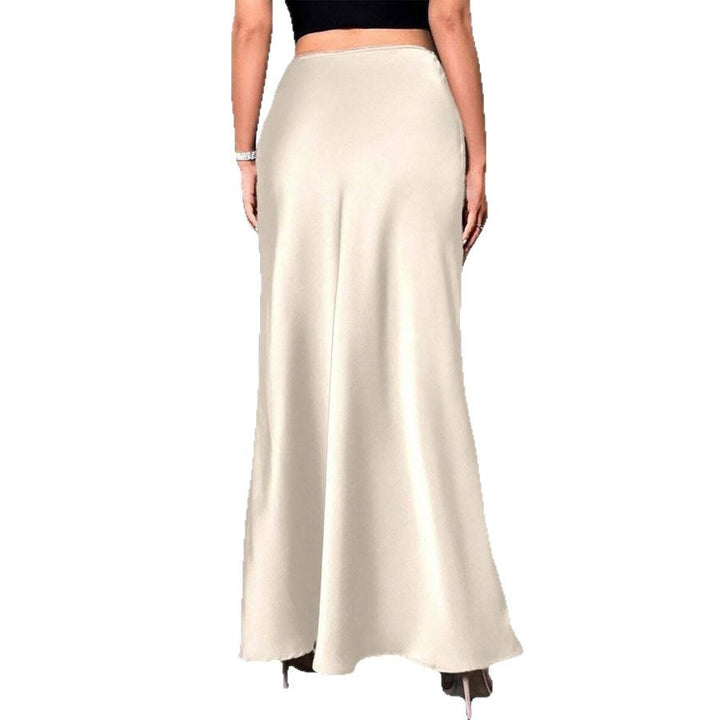 Damen Eleganter Maxirock mit schwingendem Schnitt und hohem Bund Drune