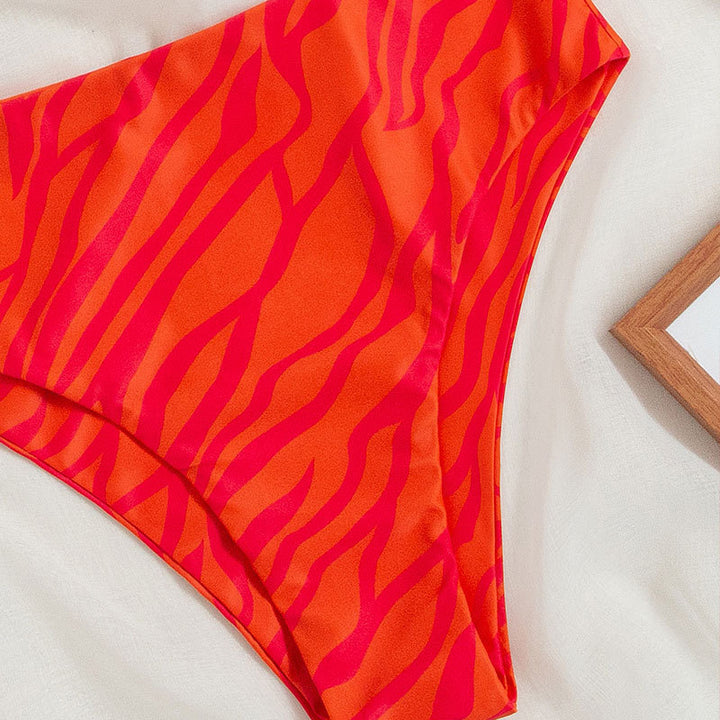 Damen Bikini-Set mit modernem Wickeldesign und hohem Beinausschnitt Drune