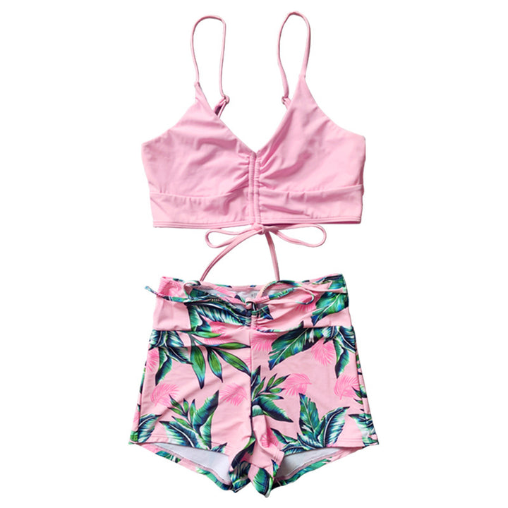 Damen Sportliches Bikini-Set mit floralem Hosen-Design Drune