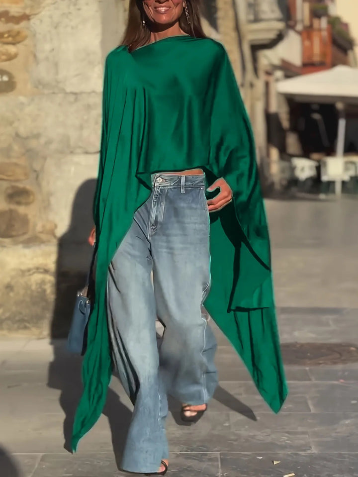 Damen modisches Oversized-Oberteil mit fließendem Schnitt Drune