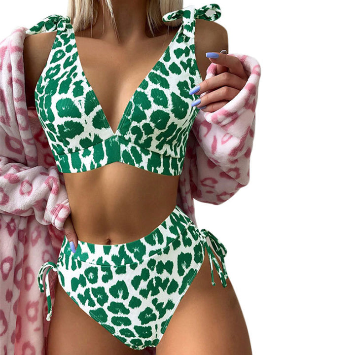 Damen Hochgeschnittener Bikini mit verstellbaren Trägern Drune