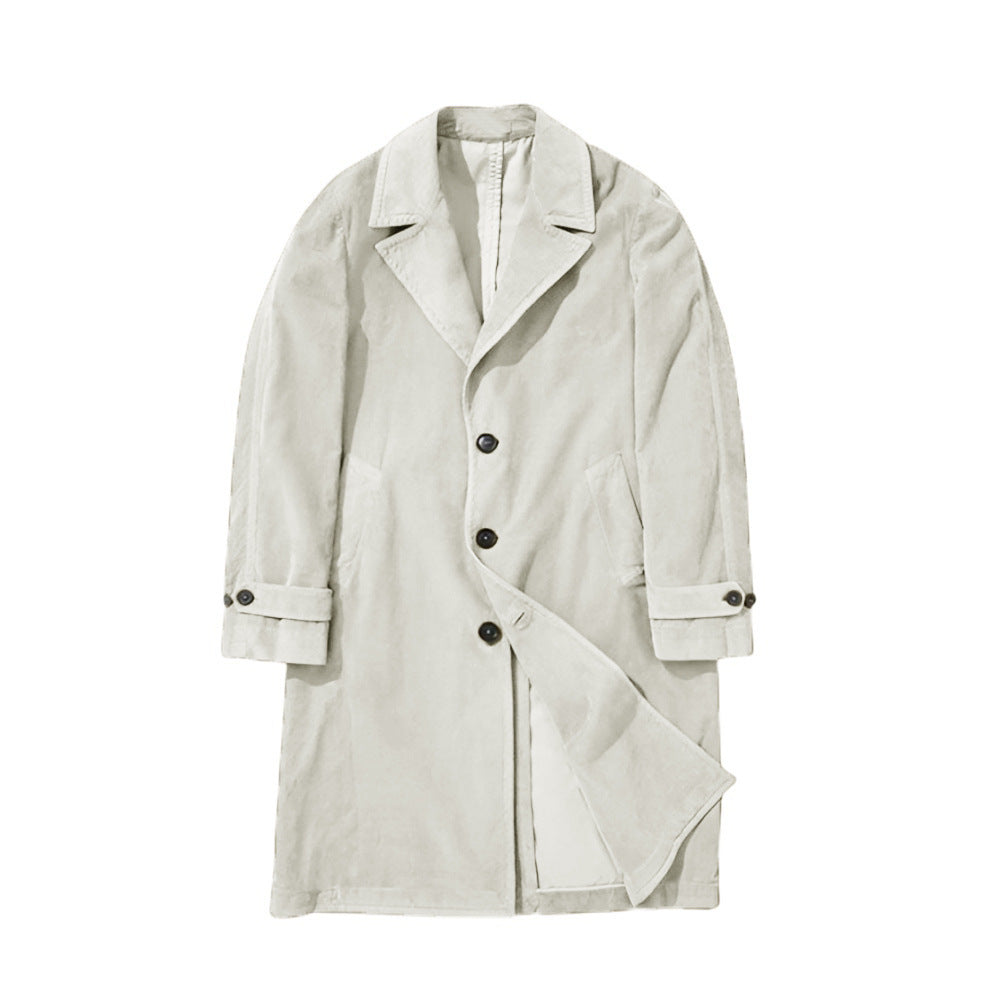 Herren eleganter Trenchcoat aus hochwertigem Gewebe mit praktischen Taschen Drune
