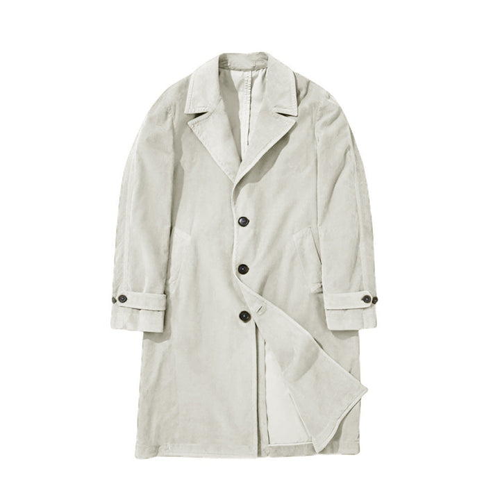 Herren eleganter Trenchcoat aus hochwertigem Gewebe mit praktischen Taschen Drune