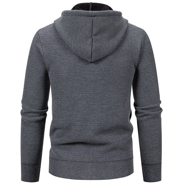 Herren moderne Kapuzenjacke mit strukturierter Oberfläche und weichem Innenfutter Drune