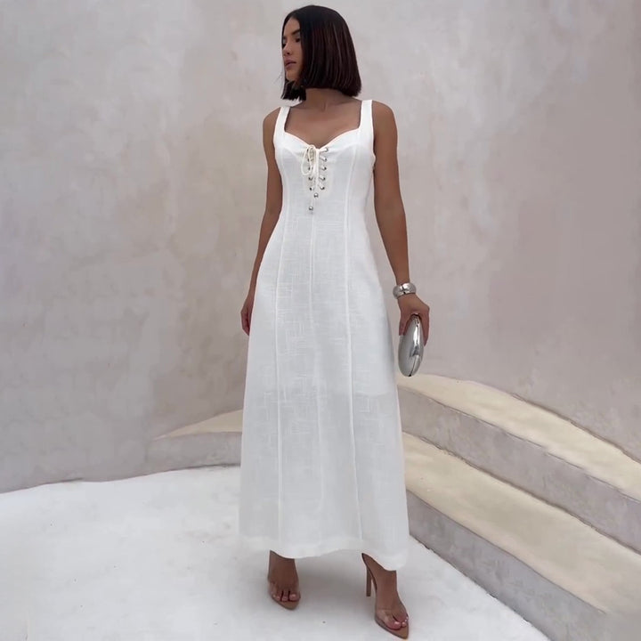 Damen Abendkleid mit modischen Schnürdetails und elegantem Schnitt Drune