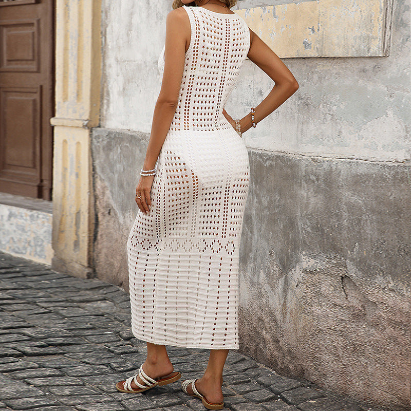 Damen luftiges Strickkleid im modischen Cut-Out Design Drune