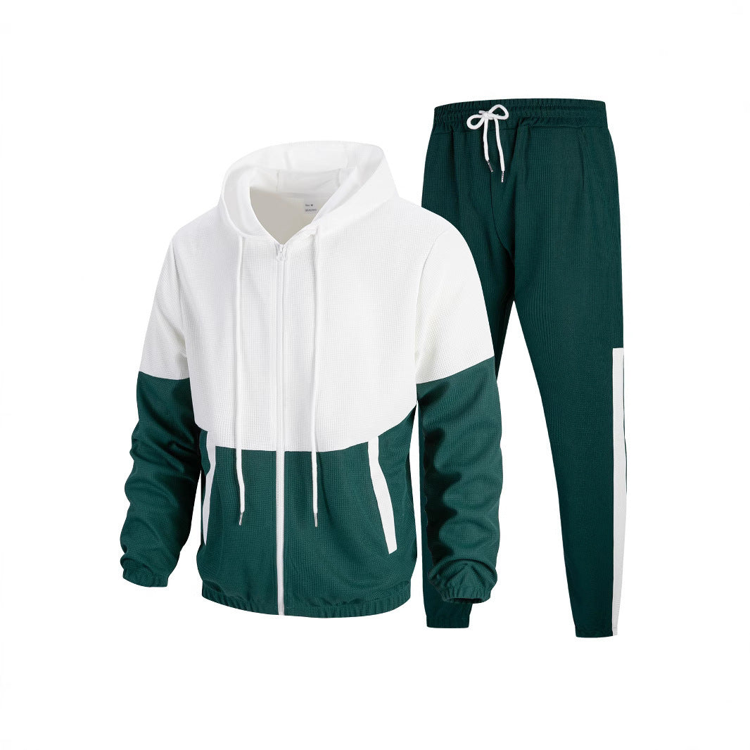 Herren modischer Trainingsanzug mit leistungsstarkem Funktionsmaterial und stylischem Blockdesign Drune