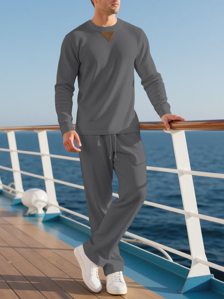 Herren lässiger Pullover und Jogginghose Set Drune