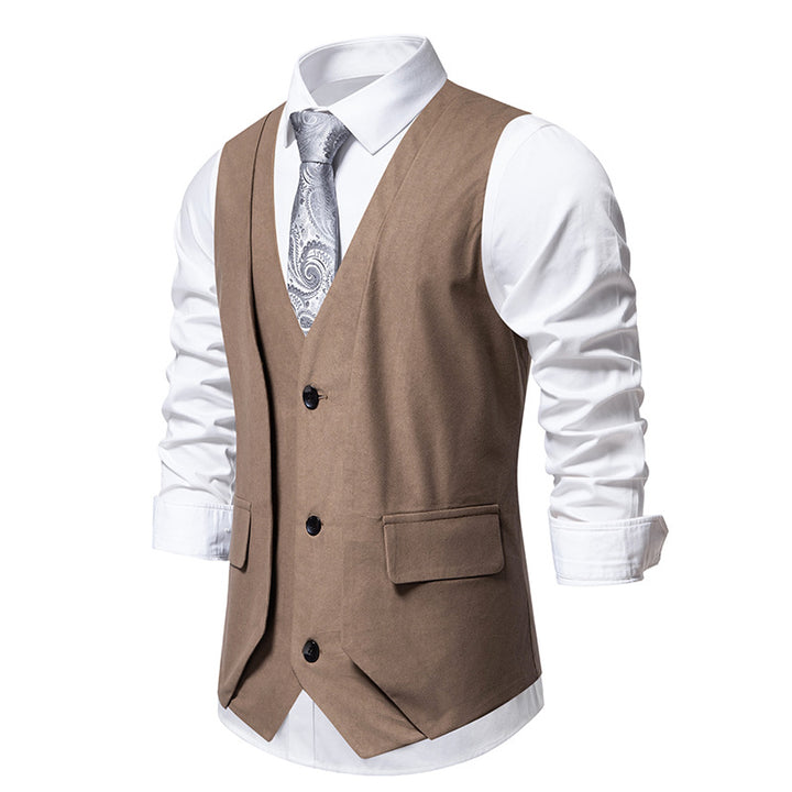 Herren elegante Weste mit schmalem Schnitt und praktischen Taschen Drune
