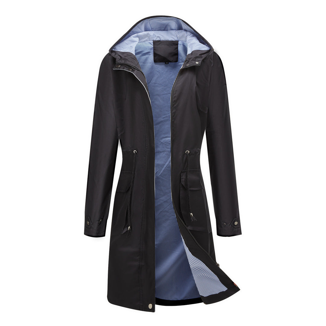 Damen winddichte Freizeitjacke mit praktischen Kordelzügen und Innenfutter Drune