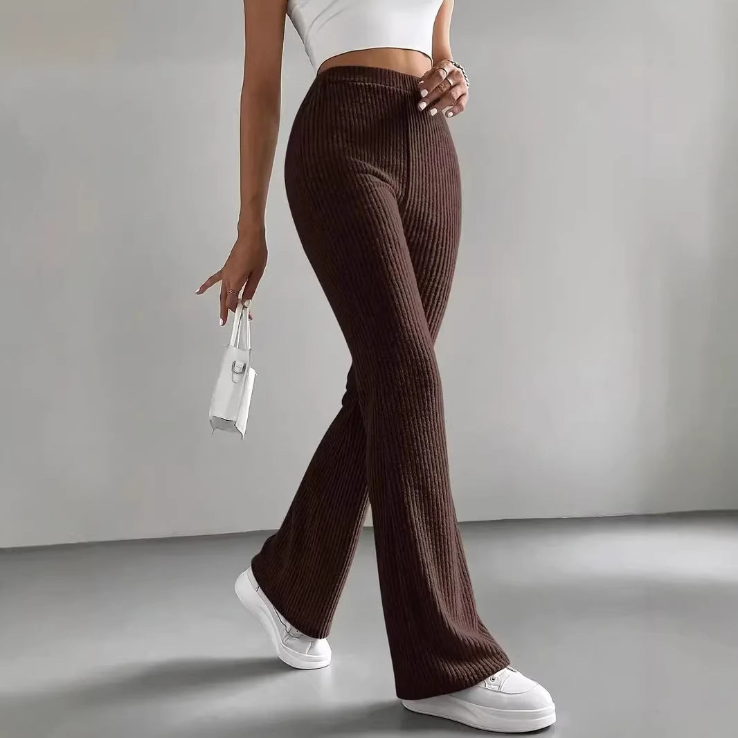Damen Wide-Leg Ribbed-Hose Drune