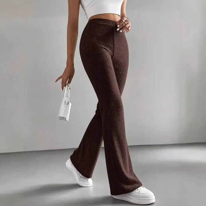 Damen Wide-Leg Ribbed-Hose Drune
