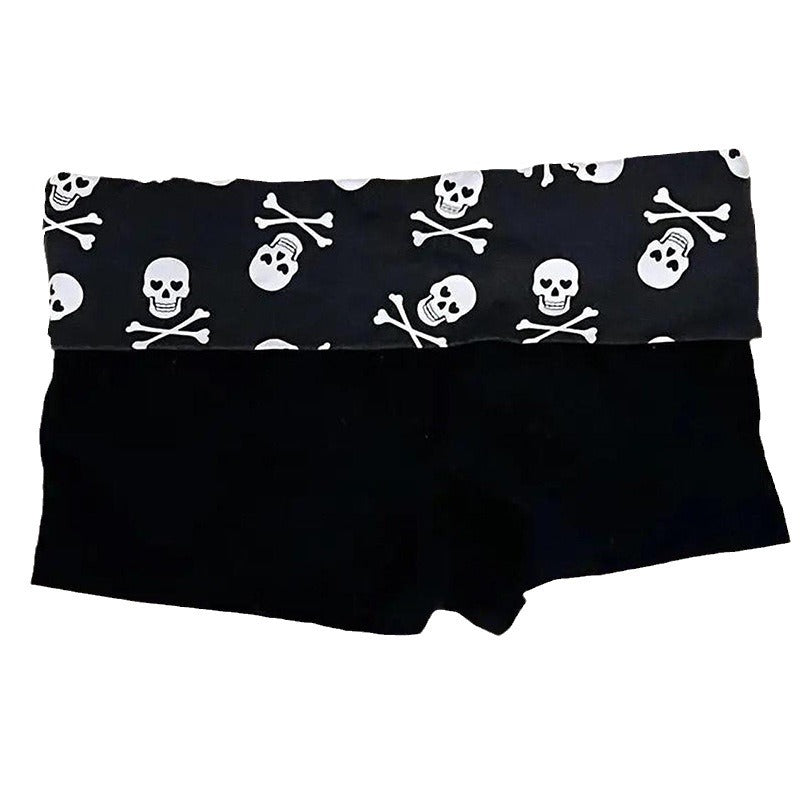 Damen Baumwoll-Boxershorts mit Totenkopf-Muster Drune