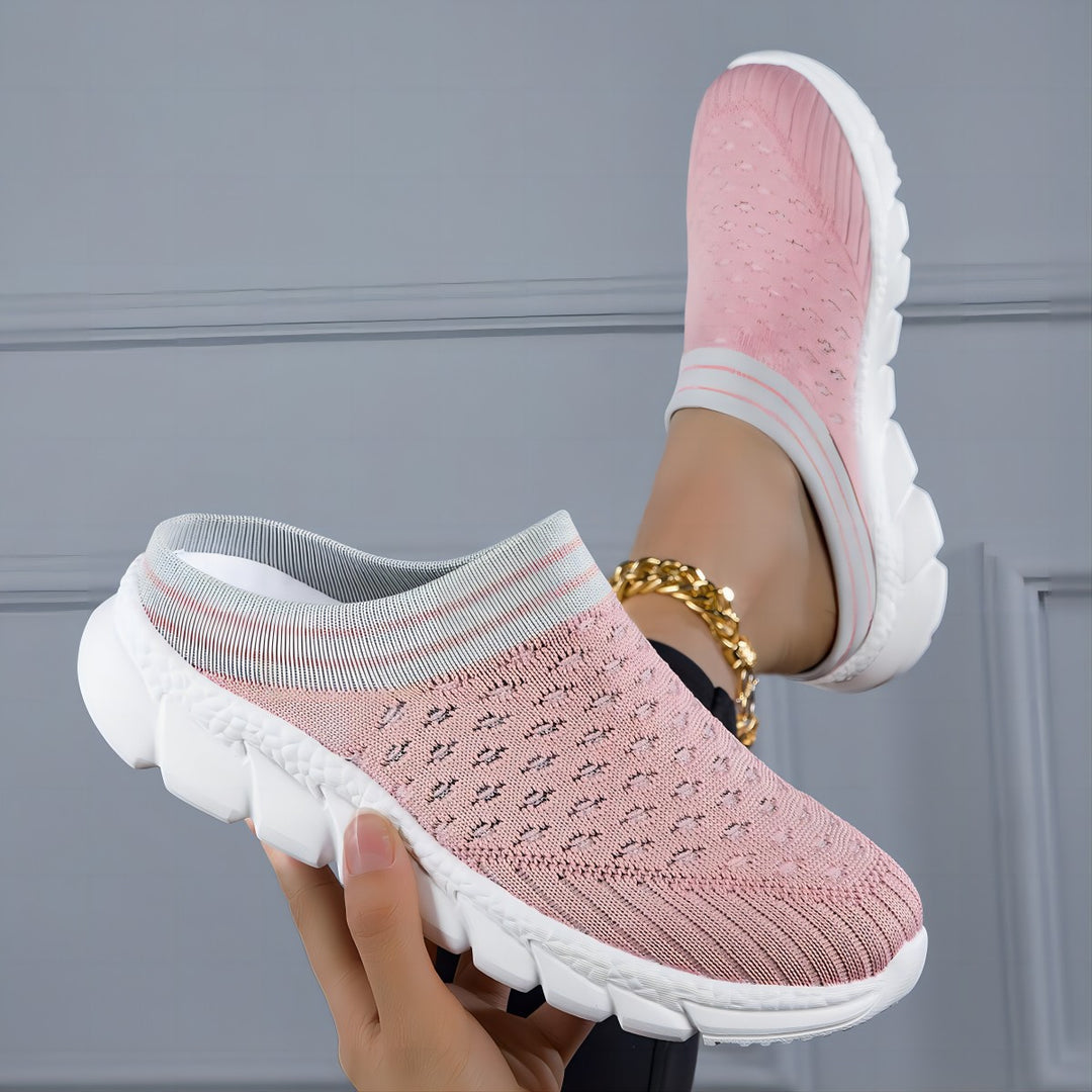 Damen nan sockenähnlicher Komfort-Slipper mit punktelastischem Strickoberteil segmentierter Dämpfungssohle und weichem Komfortfußbett Drune