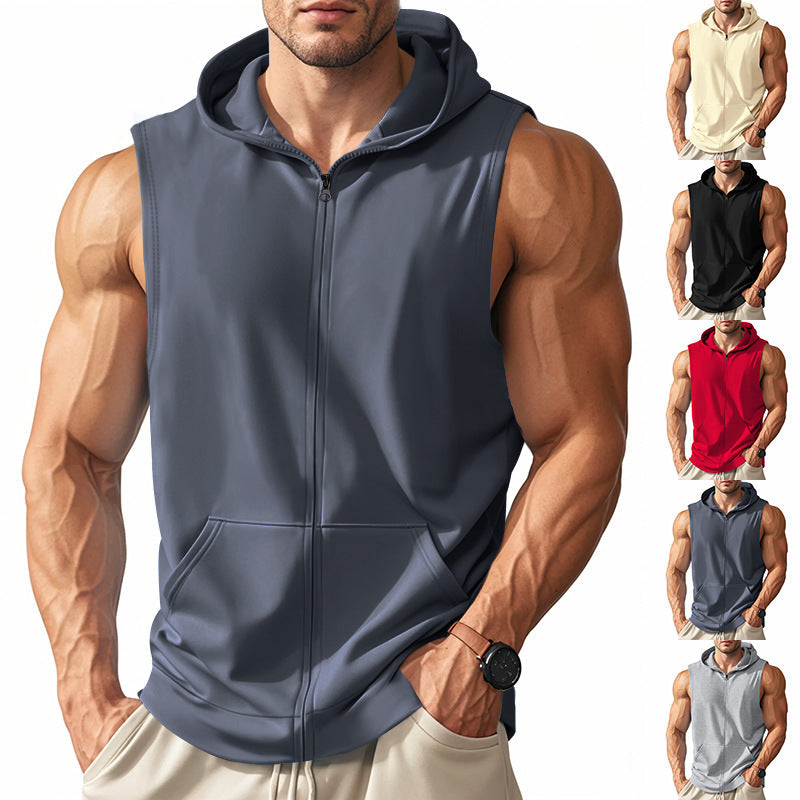 Herren ärmelloses Kapuzenshirt aus atmungsaktivem Material Drune