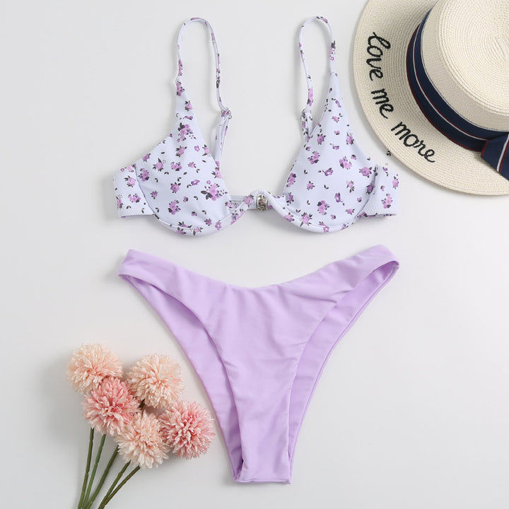 Damen Cup-Bikini-Set mit floralem Design Drune