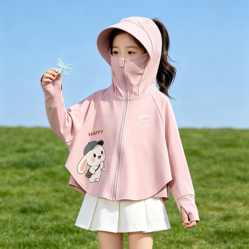 Damen UV-Schutzjacke mit Kapuze und leichtem Baumwollmaterial Drune