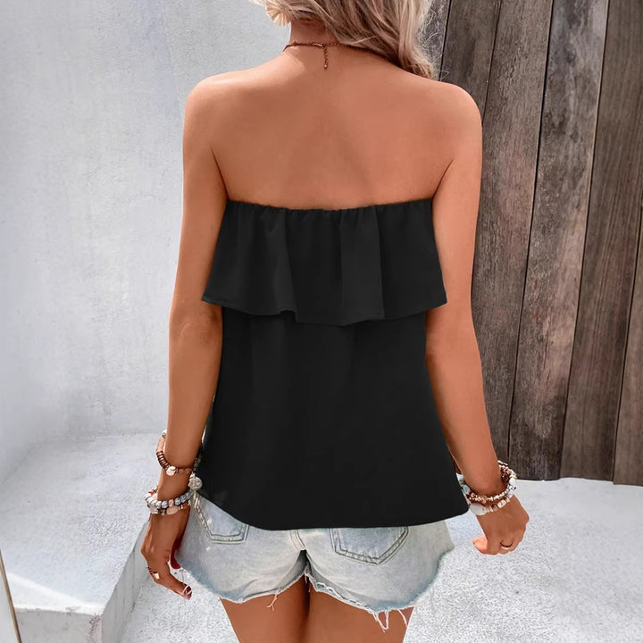 Damen Bandeau Top mit doppellagigem Schnitt Drune