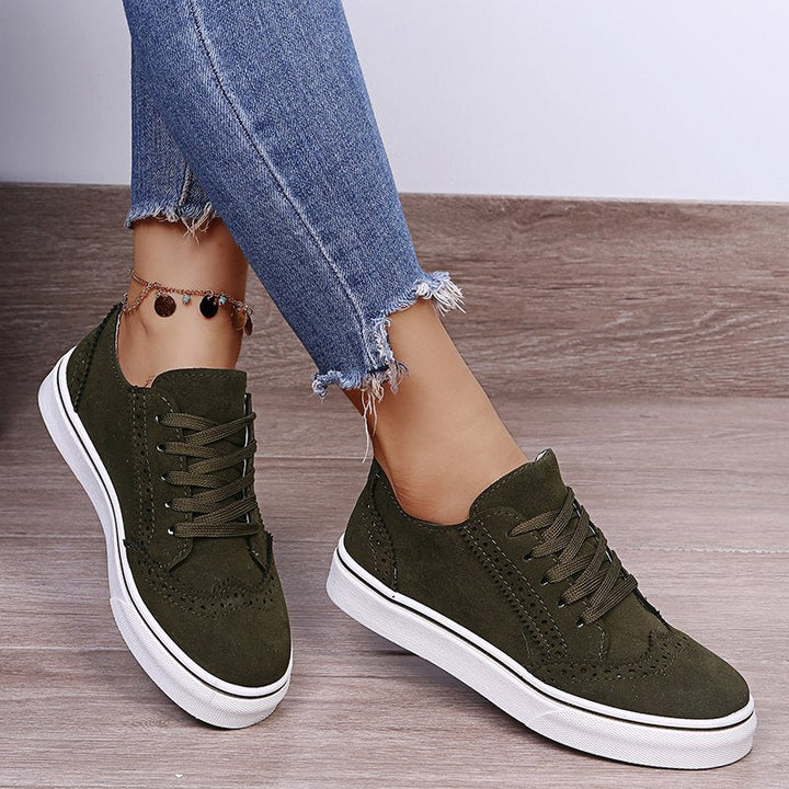 Damen Elegante Sneakers mit modischem Brogue-Design Drune