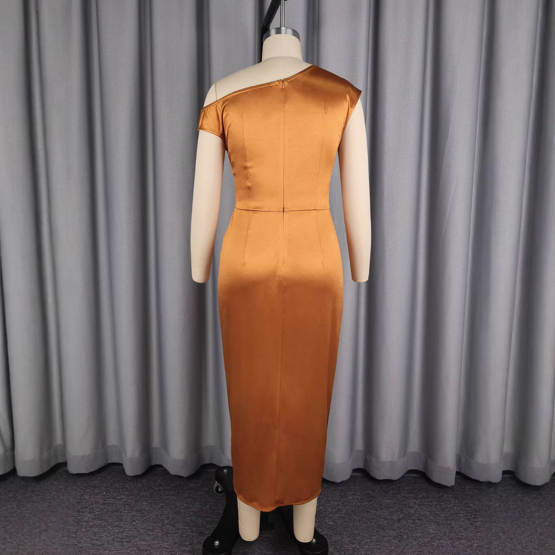 Damen Elegantes Wickelkleid mit 3D-Blütenapplikation Drune