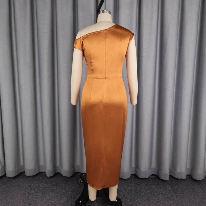 Damen Elegantes Wickelkleid mit 3D-Blütenapplikation Drune
