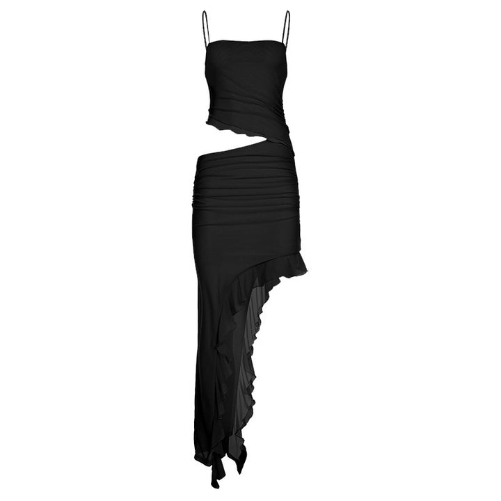 Damen Spitzen-Maxikleid mit verstellbaren Trägern Drune