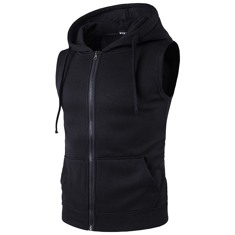 Herren Elegantes Ärmelloses Zip-Hoodie Drune