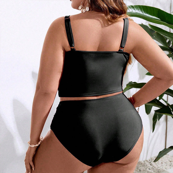 Damen Tankini mit hohem Taillenslip und modischem Wickeldesign Drune