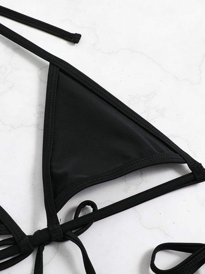 Damen Triangel-Bikini mit innovativem Schnitt und raffinierten Bindeakzenten Drune