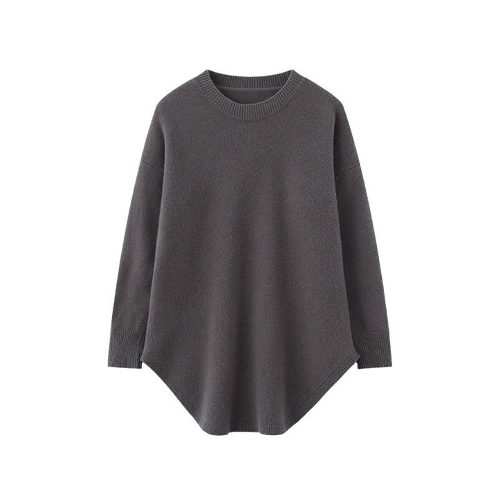 Damen Oversized Strickpullover mit asymmetrischem Saum Drune