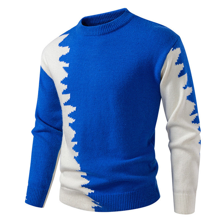 Herren modischer Strickpullover mit asymmetrischem Farbdesign und hohem Komfort Drune