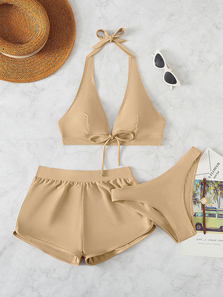Damen Bikini-Set mit sportlichem Oberteil und bequemen Shorts Drune