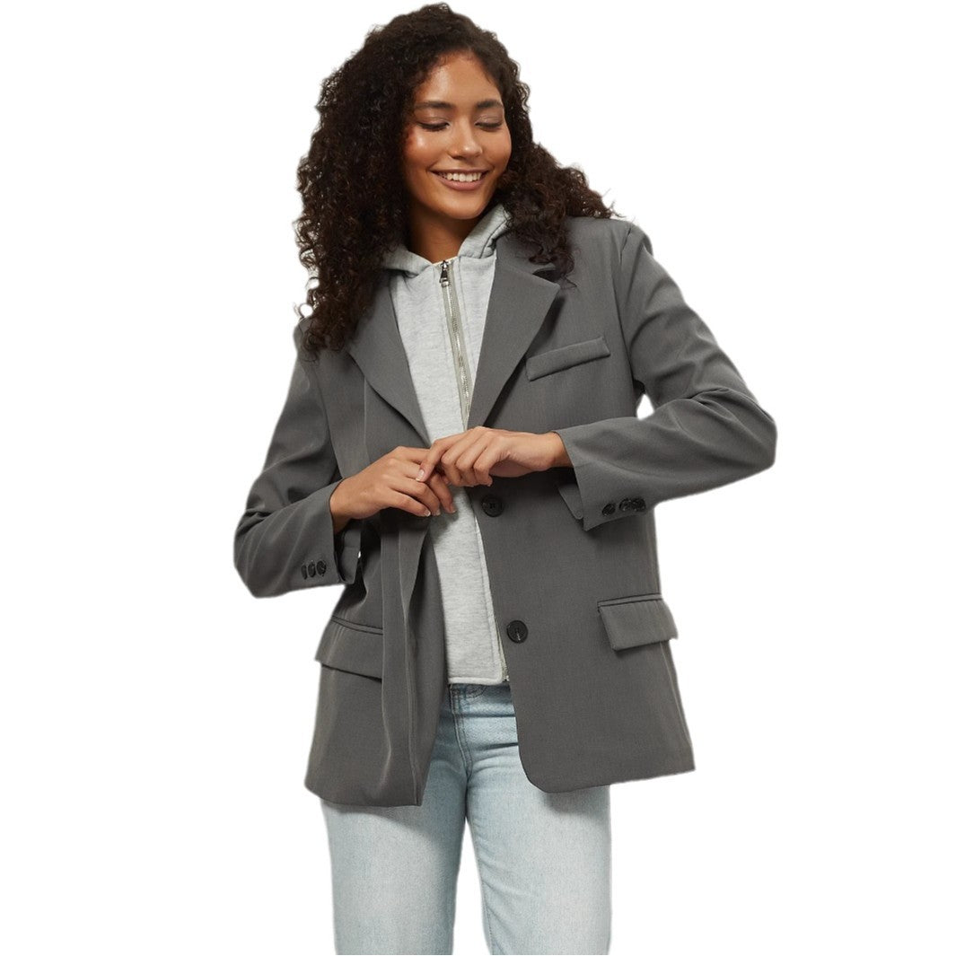 Damen lässige Blazerjacke mit herausnehmbarem Innenfutter Drune