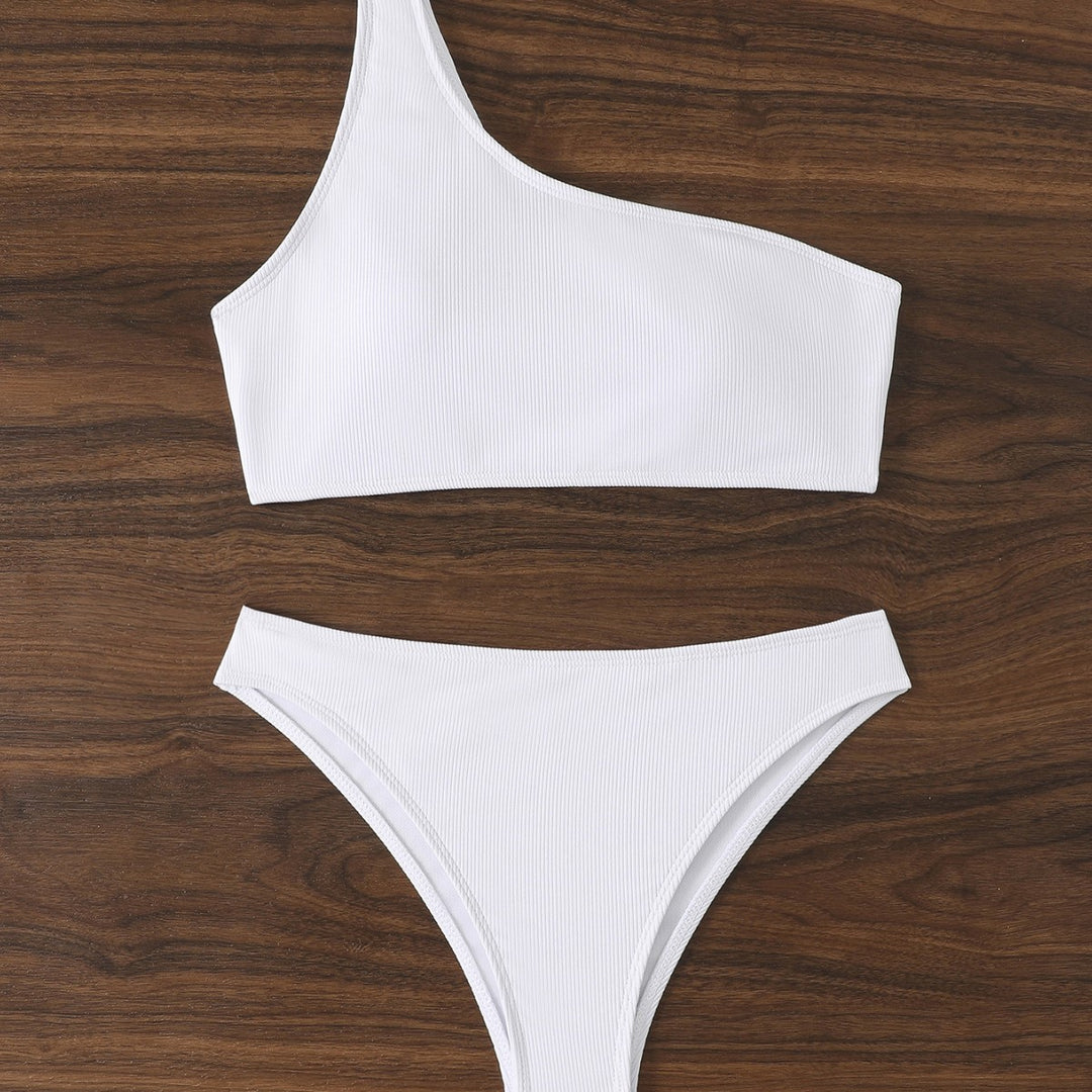 Damen Triangel-Bikini mit asymmetrischem Schnitt und raffiniertem Rippendesign Drune