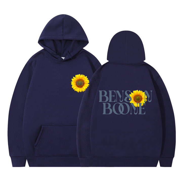 Damen Kapuzenpullover mit einzigartigem Sonnenblumenmotiv und bequemer Passform Drune