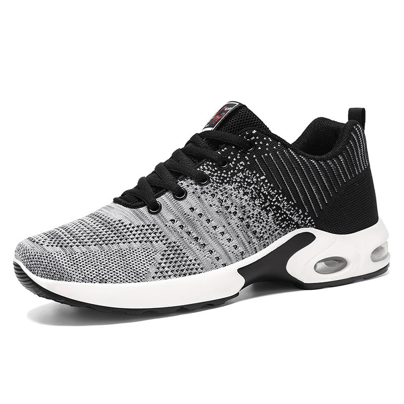 Herren nan leichter Strick-Running-Sneaker mit gepolsterter Fersenstütze und sichtbarer Luftkissen-Zwischensohle Drune