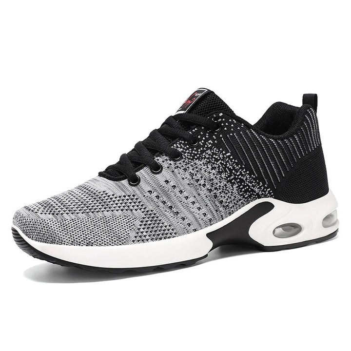 Herren nan leichter Strick-Running-Sneaker mit gepolsterter Fersenstütze und sichtbarer Luftkissen-Zwischensohle Drune