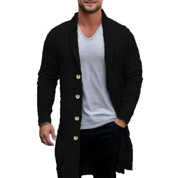Herren Strickjacke mit offenem Design und Knopfdetails Drune