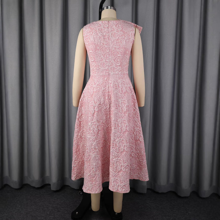 Damen Hochwertiges Abendkleid mit romantischen Blumenapplikationen Drune