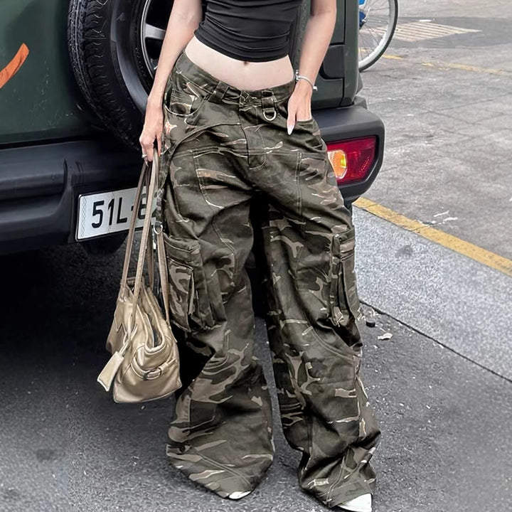 Damen Cargo-Hose im lässigen Camouflage-Stil mit großzügigen Taschen Drune
