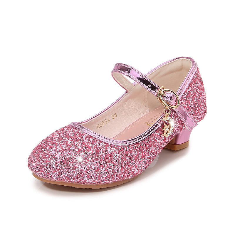 Mädchen Ballerina-Schuhe mit verstellbarem Riemen und Glitzer-Detail Drune