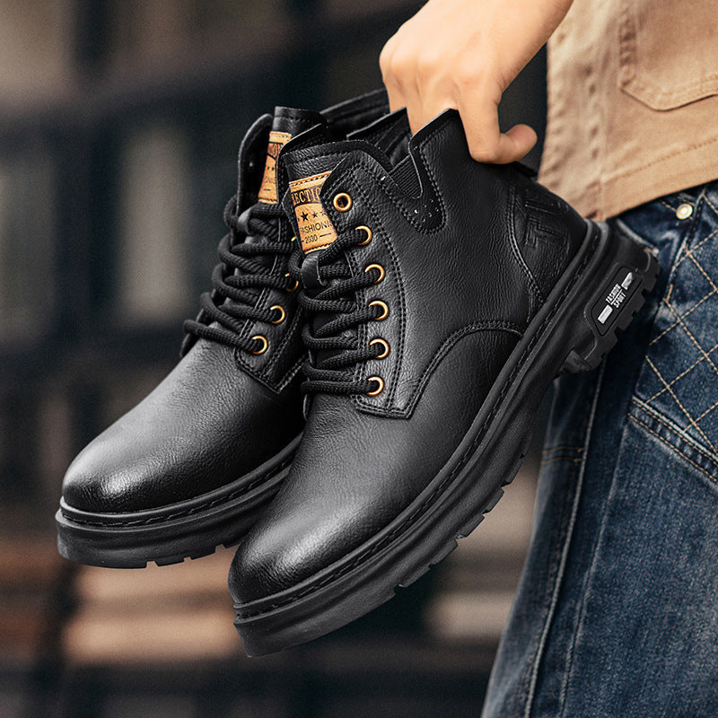 Herren robuste Lederstiefel Drune