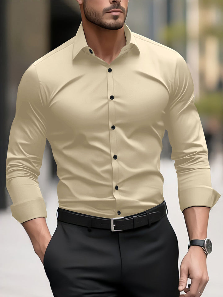 Herren Slim-Fit Langarmhemd mit modernem Schnitt und eleganten Akzenten Drune