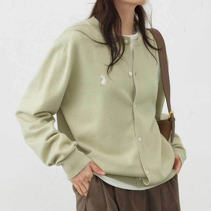 Damen weiche Strickjacke mit feinen Knopfdetails und elegantem Design Drune