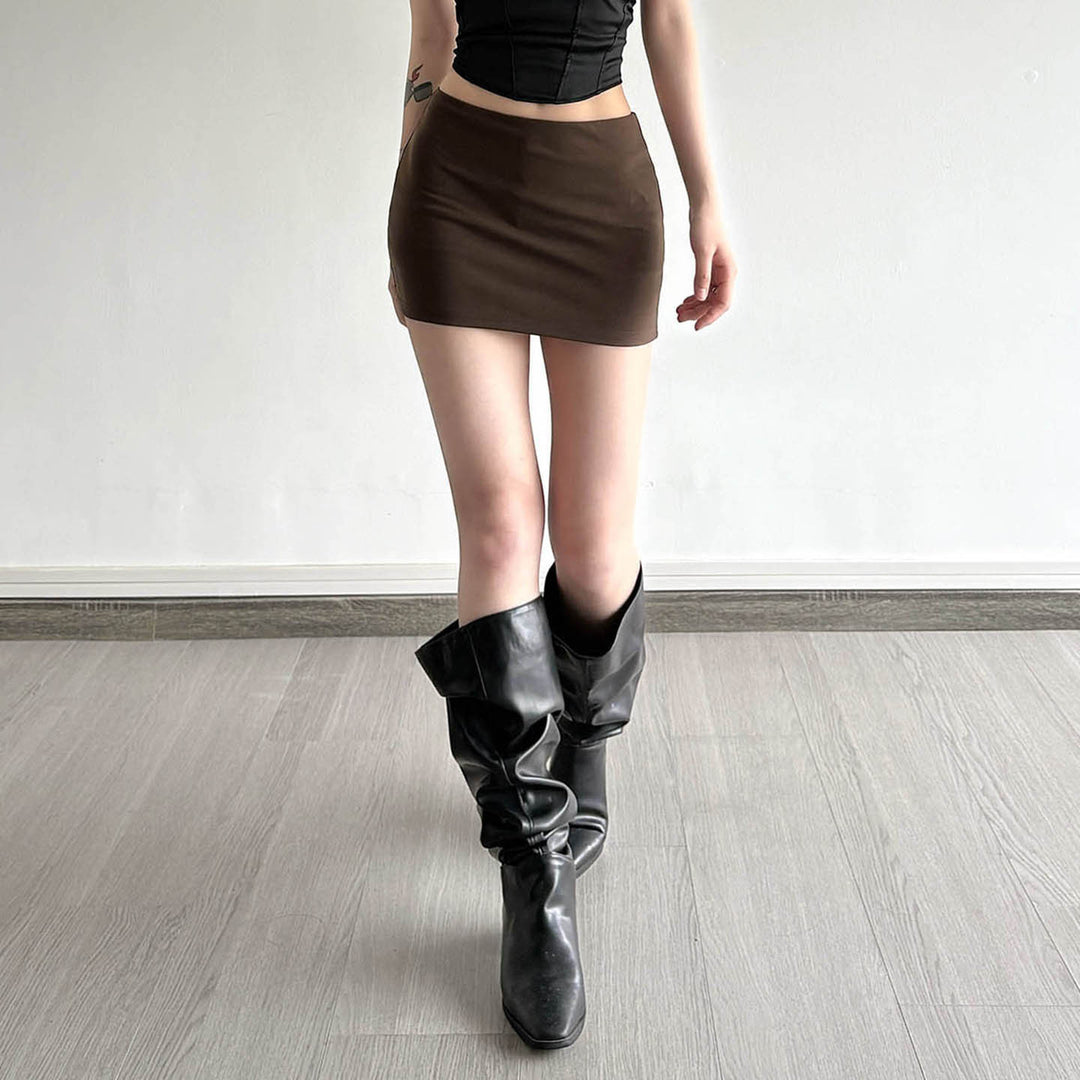 Damen Bequemer Minirock Drune