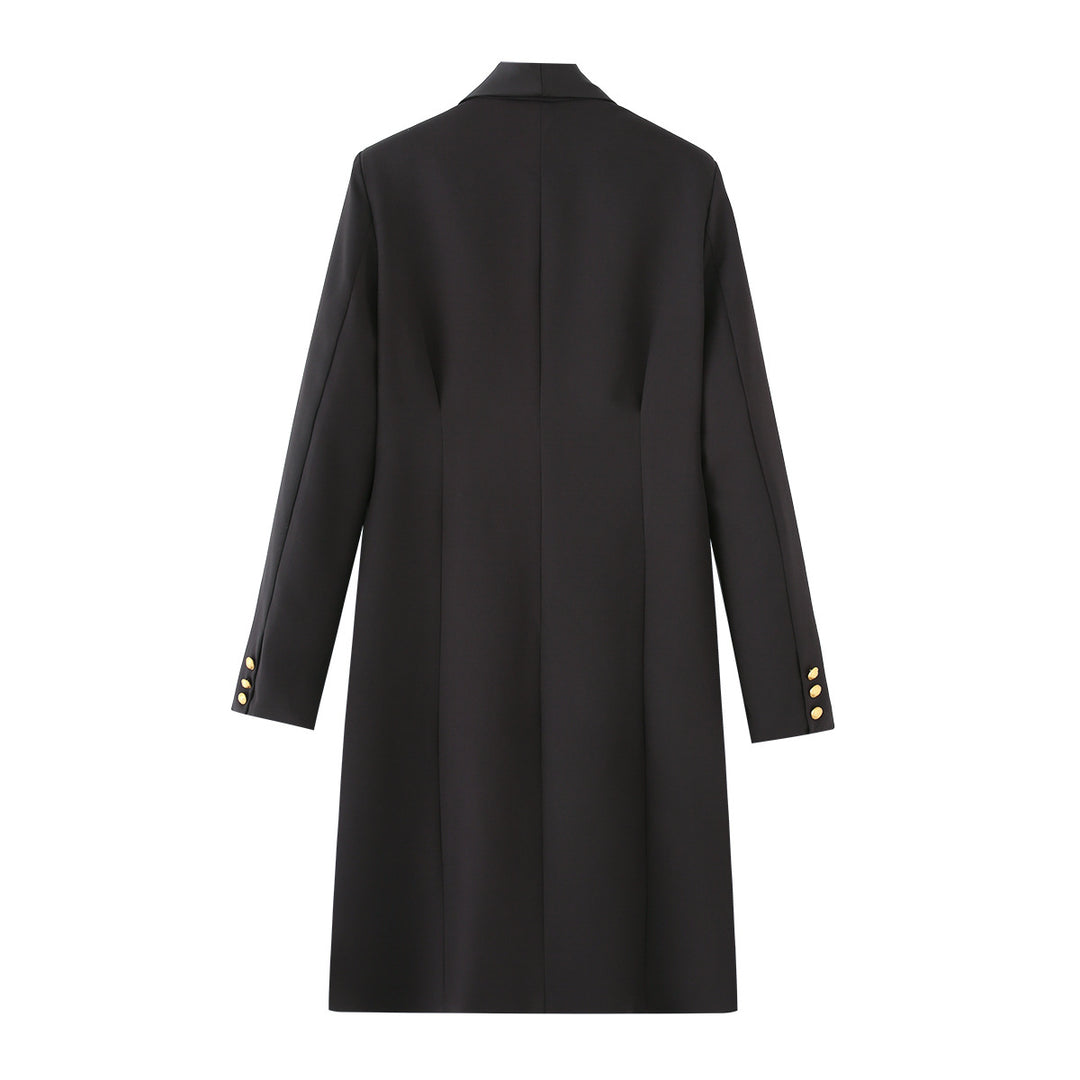 Damen elegante Blazerjacke mit dekorativen Knöpfen Drune