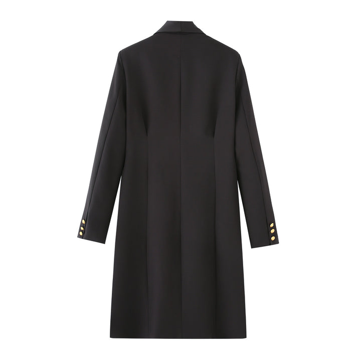 Damen elegante Blazerjacke mit dekorativen Knöpfen Drune